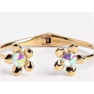 🆕 KATE SPADE SUNSET BLOOM AB Crystal Bangle Bracelet-$88-NEW W/CARD!